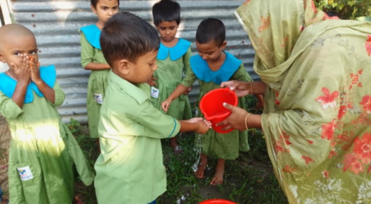 বসুন্ধরা শুভসংঘ স্কুলে বিশ্ব হাত ধোয়া দিবস উদযাপন